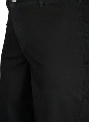 Jeans med høy midje og vide ben, Black, Packshot image number 2
