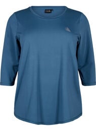 Treningsbluse med 3/4-ermer, Blå