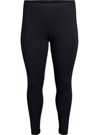 Ankellange leggings i viskose, Svart Ankellange leggings i viskose