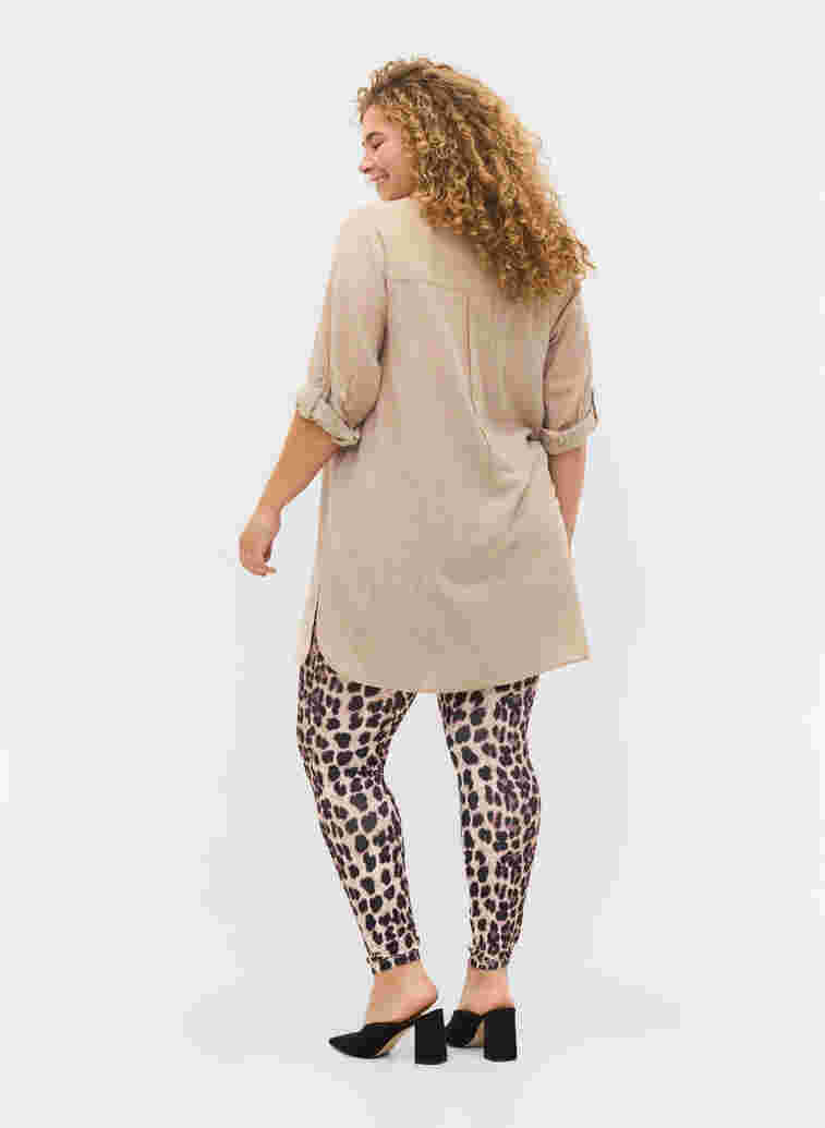 Leggings med mønster, Black Leo AOP, Model