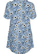 Kort kjole med blomstertrykk, Bl&aring;, Packshot image number 1