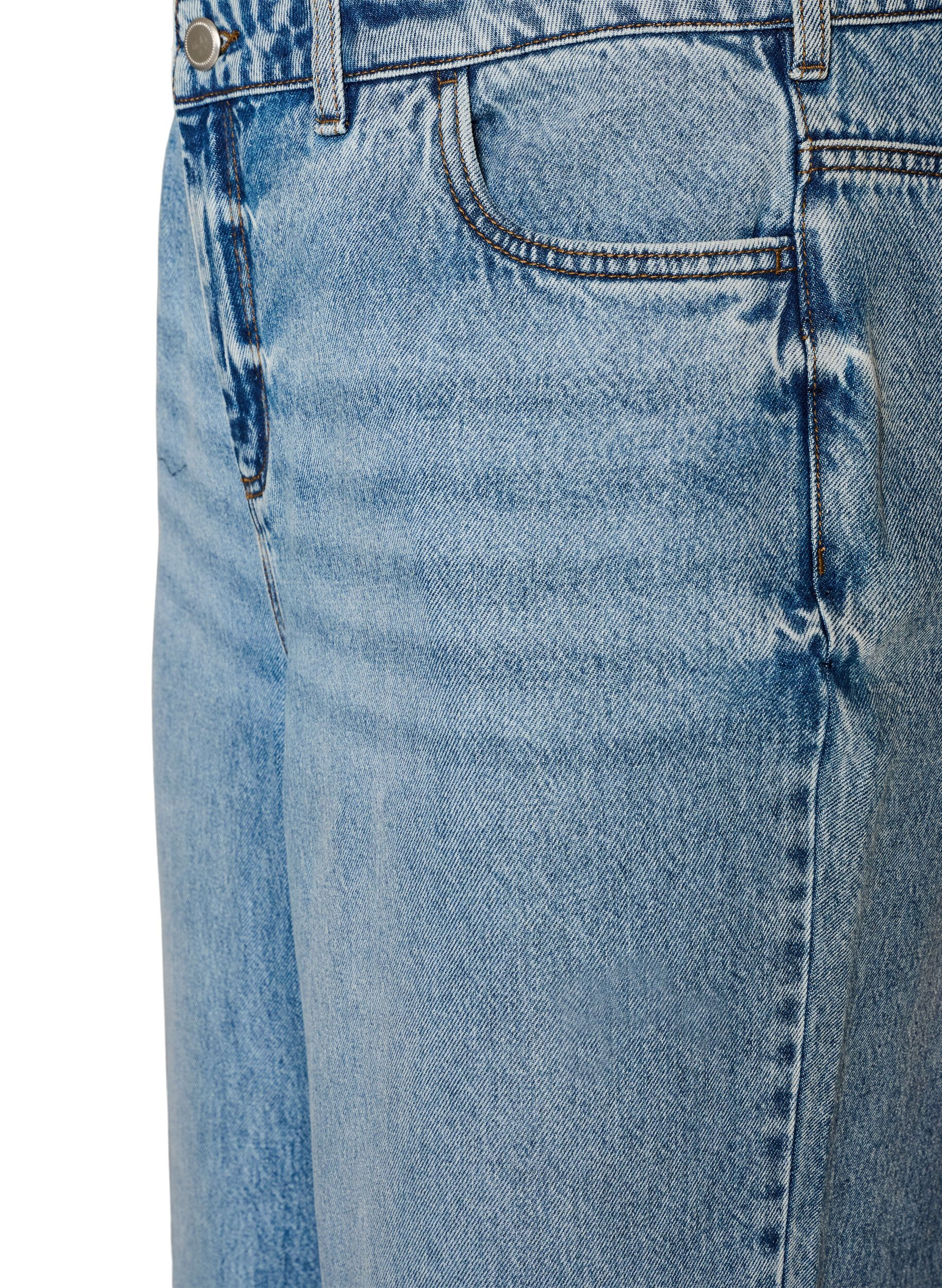 ZizziKiana jeans med straight fit og h&oslash;y midje, Bl&aring;, Packshot image number 2