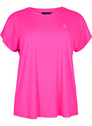 Kortermet trenings T-skjorte, Neon Pink Glo