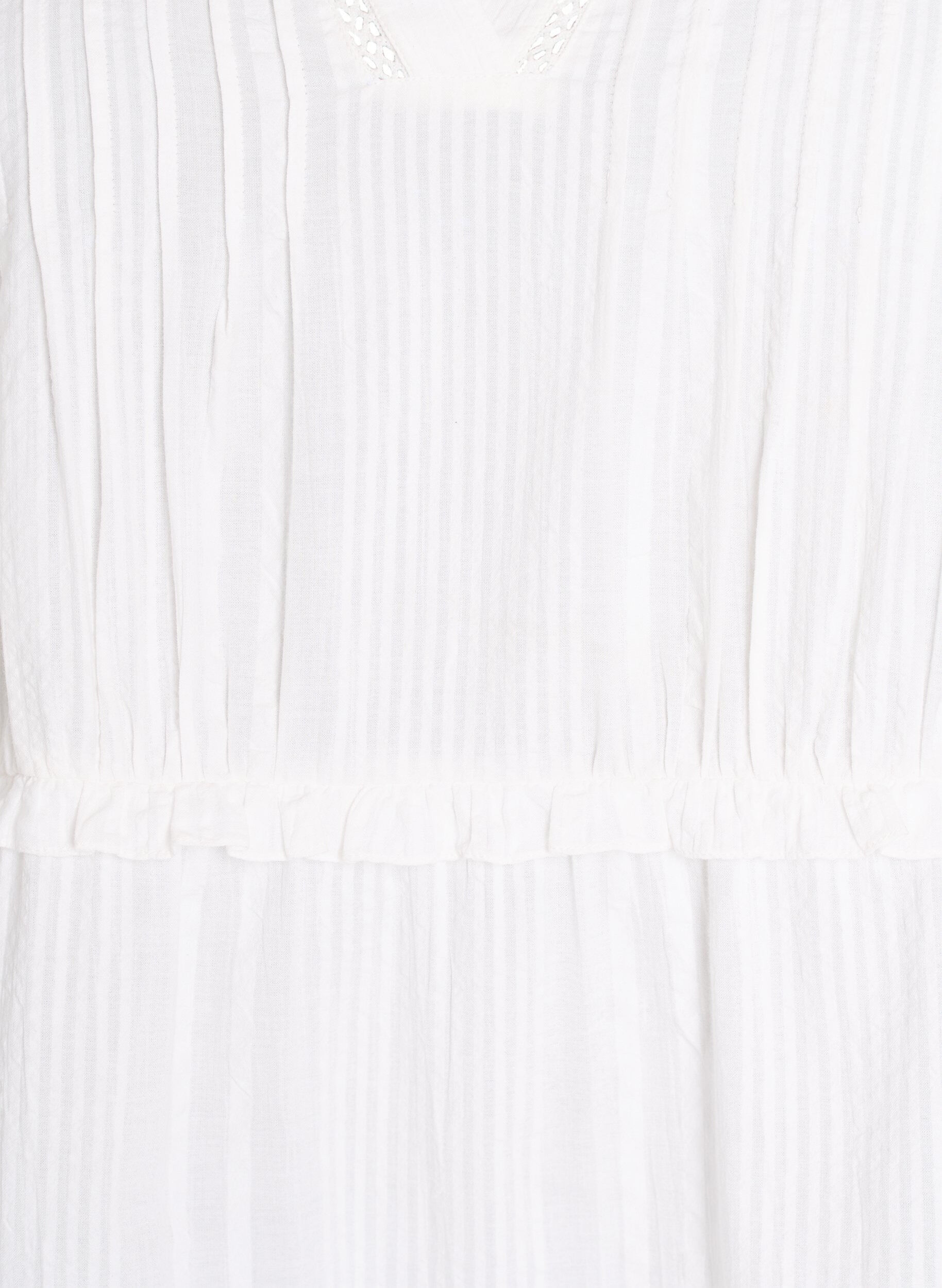 Zizzi A-formet tunika med volanger, Hvit, Packshot image number 2