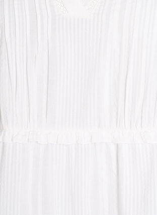 Zizzi A-formet tunika med volanger, Hvit, Packshot image number 2