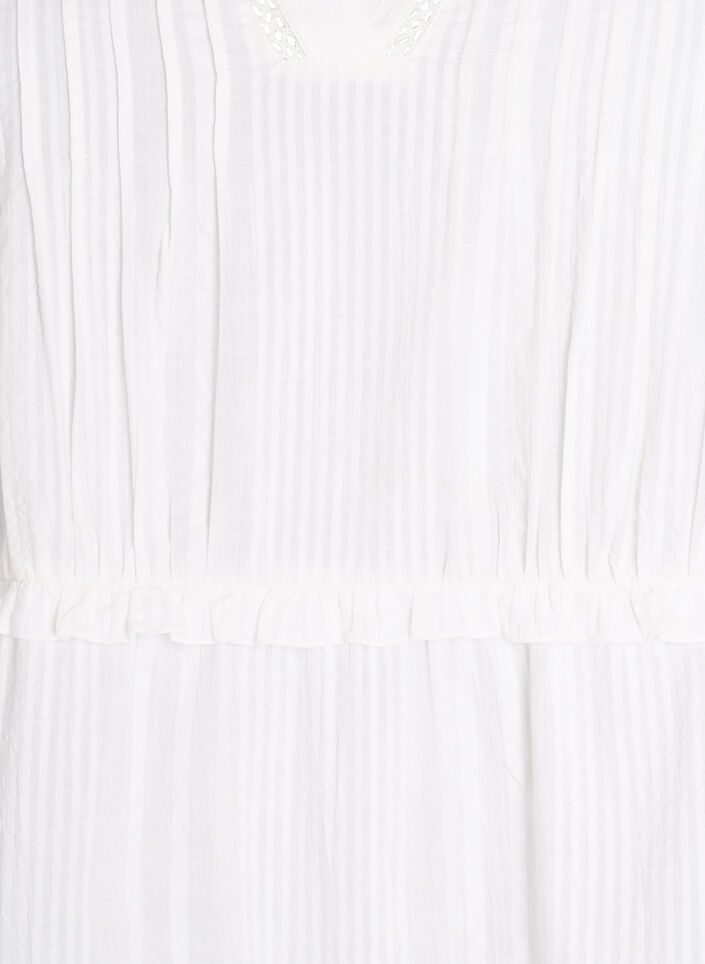A-formet tunika med volanger, Hvit, Packshot image number 2