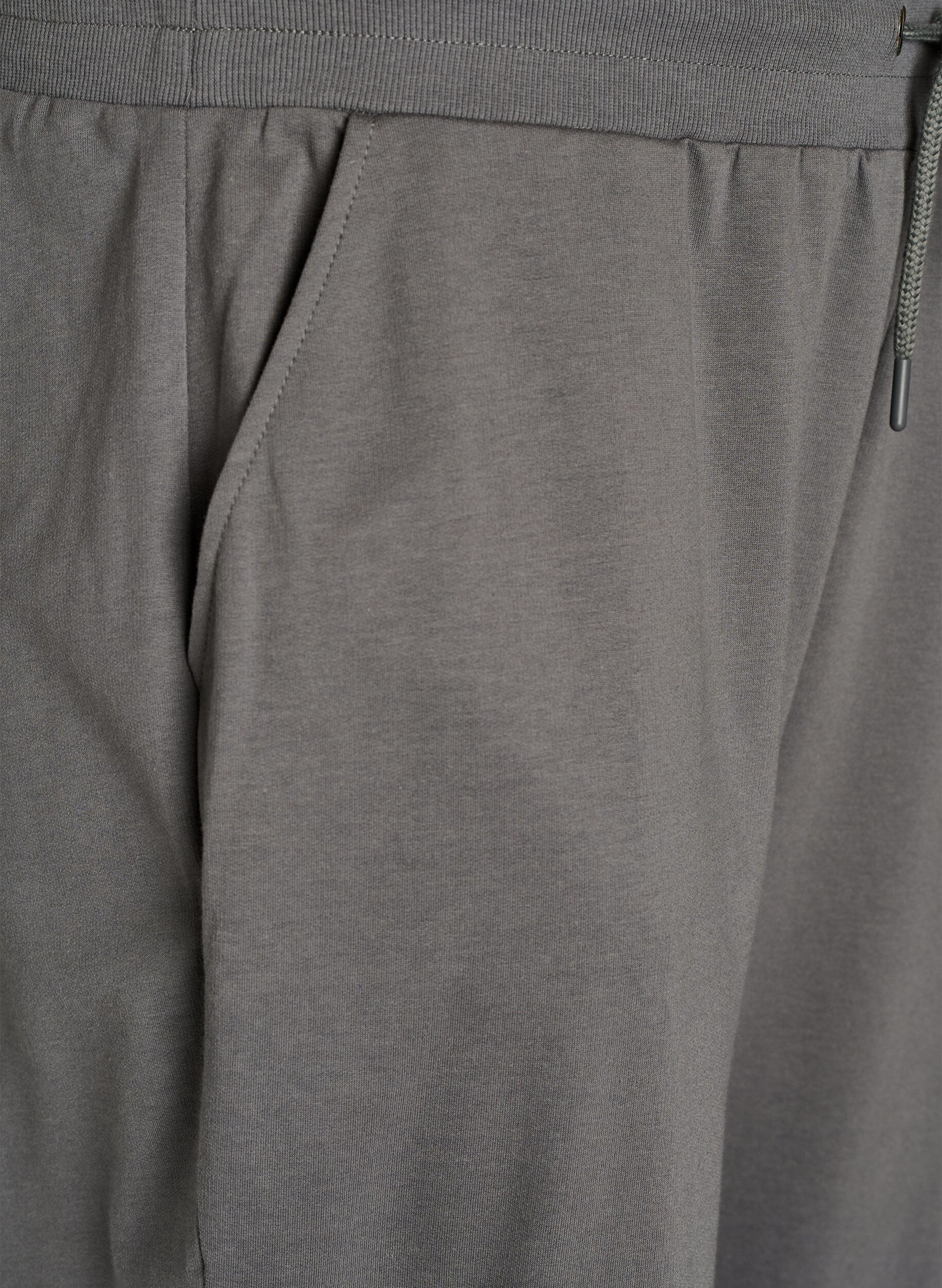 ZizziL&oslash;se joggebukser med lommer, Gr&aring;, Packshot image number 2