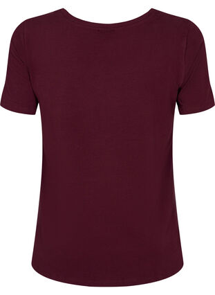 Ensfarget basis T-skjorte i bomull, Winetasting, Packshot image number 1