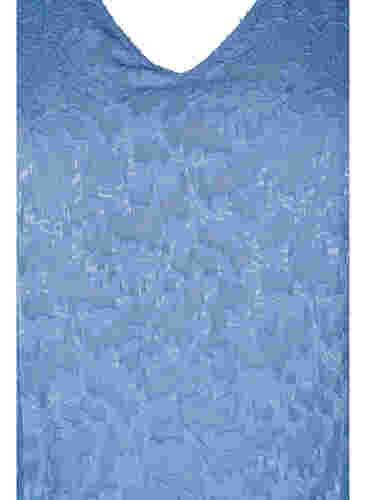 Kortermet kjole med struktur, Coronet Blue, Packshot image number 2