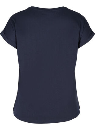 T-skjorte i bomullsmiks, Night Sky Mel., Packshot image number 1