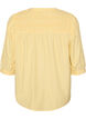 Bluse med smock og 3/4 ermer, Gul, Packshot image number 1