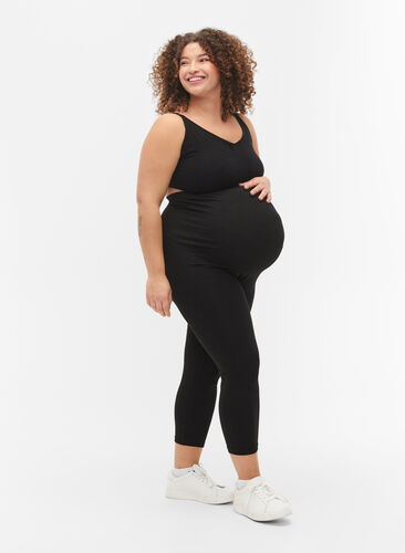 Zizzi Mammaleggings med 3/4-lengde, Black, Model image number 0