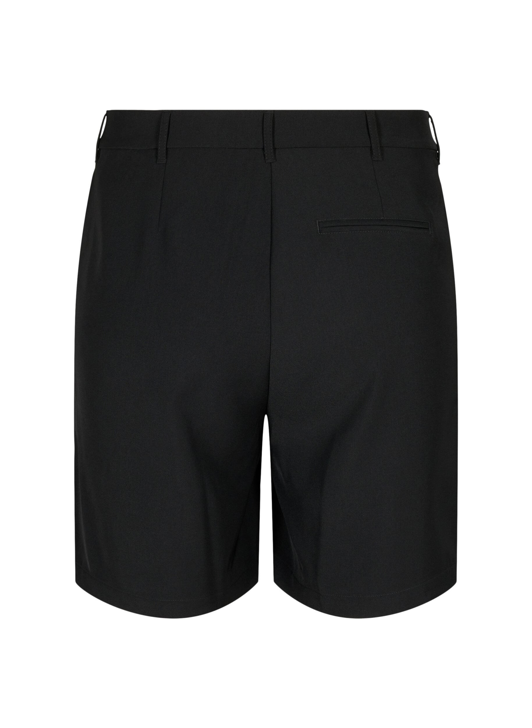 Zizzi Bermudashorts med h&oslash;y midje, Black, Packshot image number 1