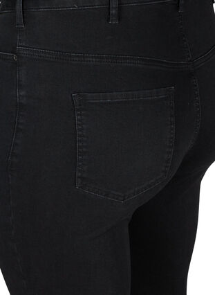 Super slim Amy jeans med en stilig kant, Black, Packshot image number 3