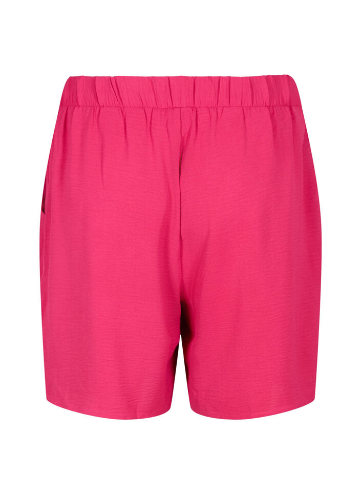 Shorts med lommer og elastisk linning, Rosa, Packshot image number 1