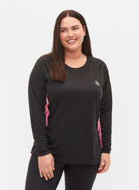 Undertrøye med kontraststripe, Black w. Sea Pink, Model