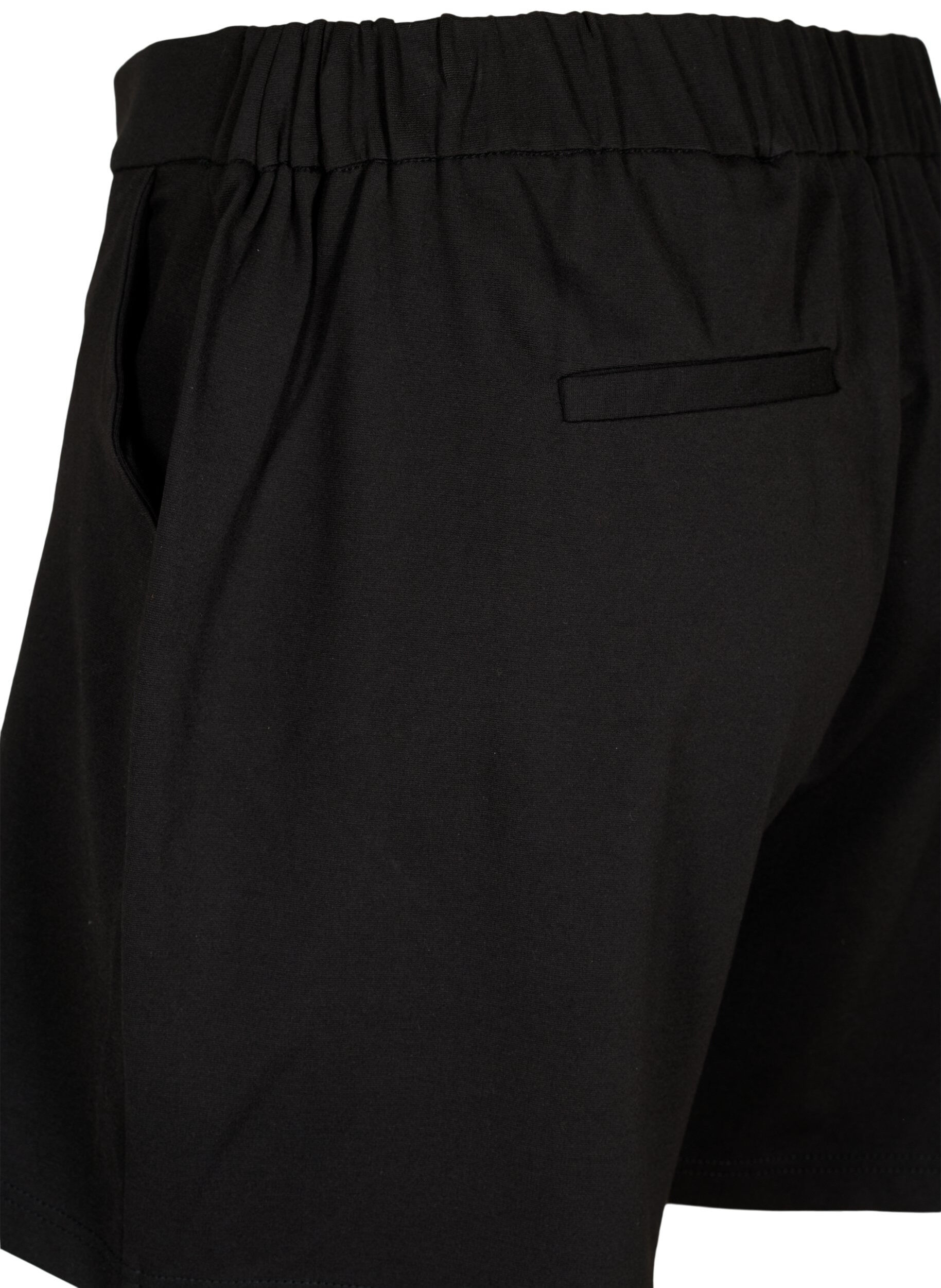 Zizzi Maddison shorts med regular fit, Black, Packshot image number 3