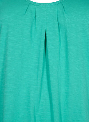 Bomullstopp med blondekant, Aqua Green, Packshot image number 2