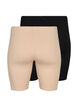 Sykkelshorts i viskose, 2 stk., Beige, Packshot image number 1