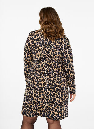 Zizzi FLASH - Kjole med lange ermer og turtleneck, Svart, Model image number 2