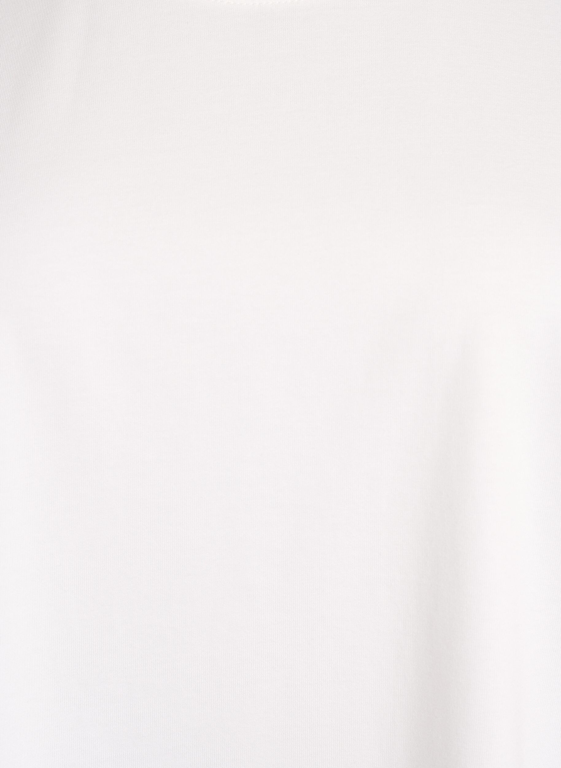 Zizzi Oversized T-skjorte med halve ermer, Hvit, Packshot image number 2