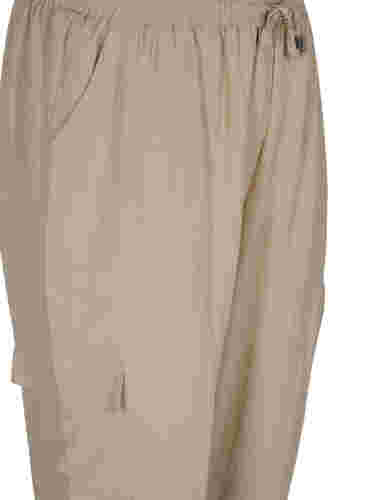 Løse viskosebukser med store lommer, Oxford Tan, Packshot image number 2