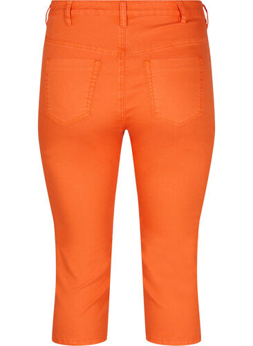 Tettsittende capribukser med glidelås, Orange , Packshot image number 1