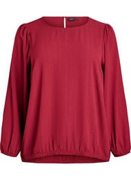 Bluse med glitter, M&oslash;rk Bordeaux