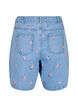 Dongerishorts med broderte jordbær, Blå, Packshot image number 1