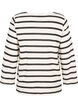 Stripete cardigan med knytestrikk, Sand Black Stripe, Packshot image number 1