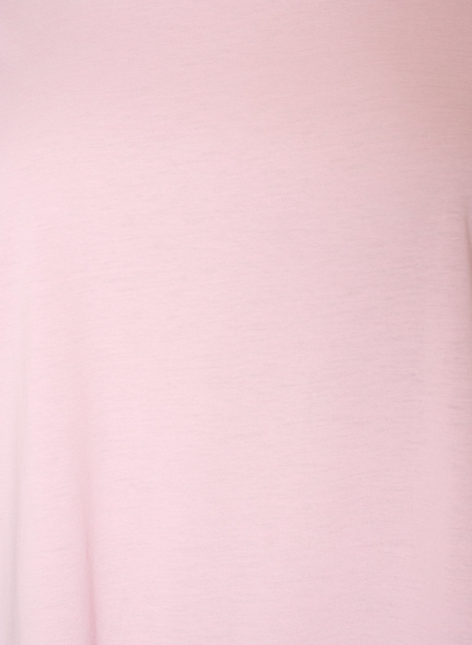 ZizziKortermet T-skjorte i bomullsblanding, Rosa, Packshot image number 2