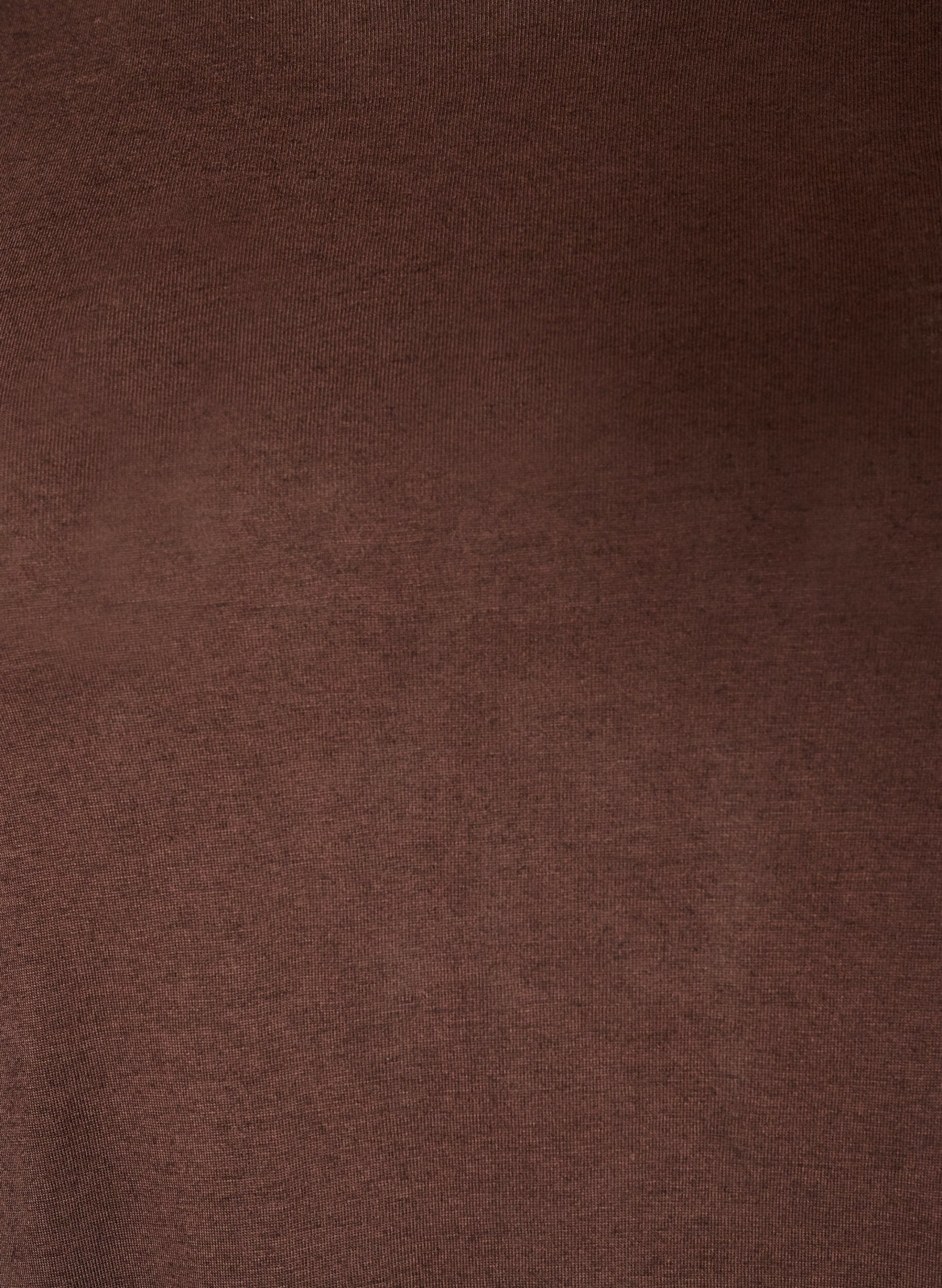 ZizziLangermet bluse i ull og viskose, Brun, Packshot image number 2