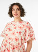 Ankellang kjole med flagrende ermer og knytebelte, Rosa, Model image number 2