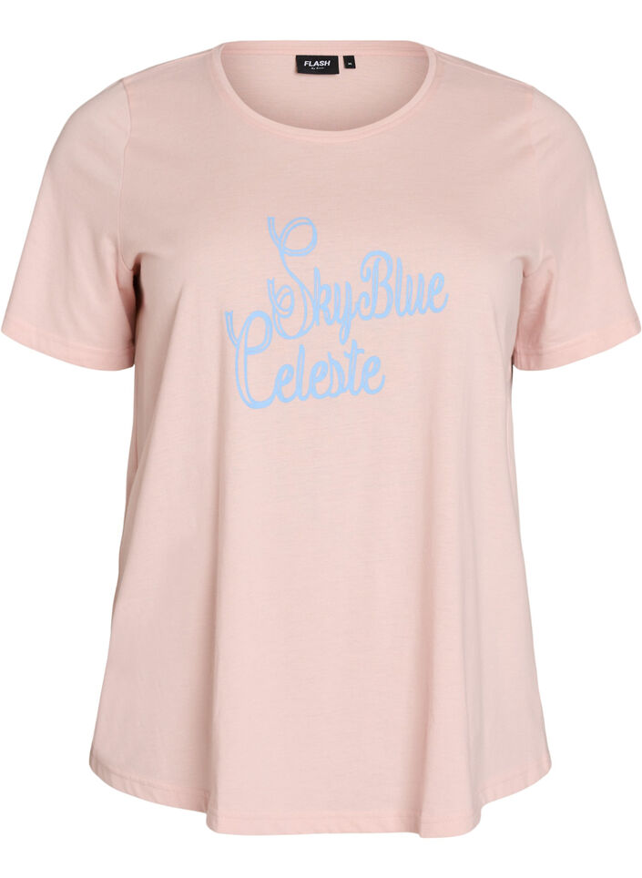 T-skjorte med trykk, Rosa, Packshot image number 0