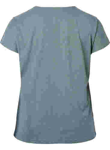 T-skjorte i Bomull med mønsterdetalj, Balsam Green Leaf, Packshot image number 1