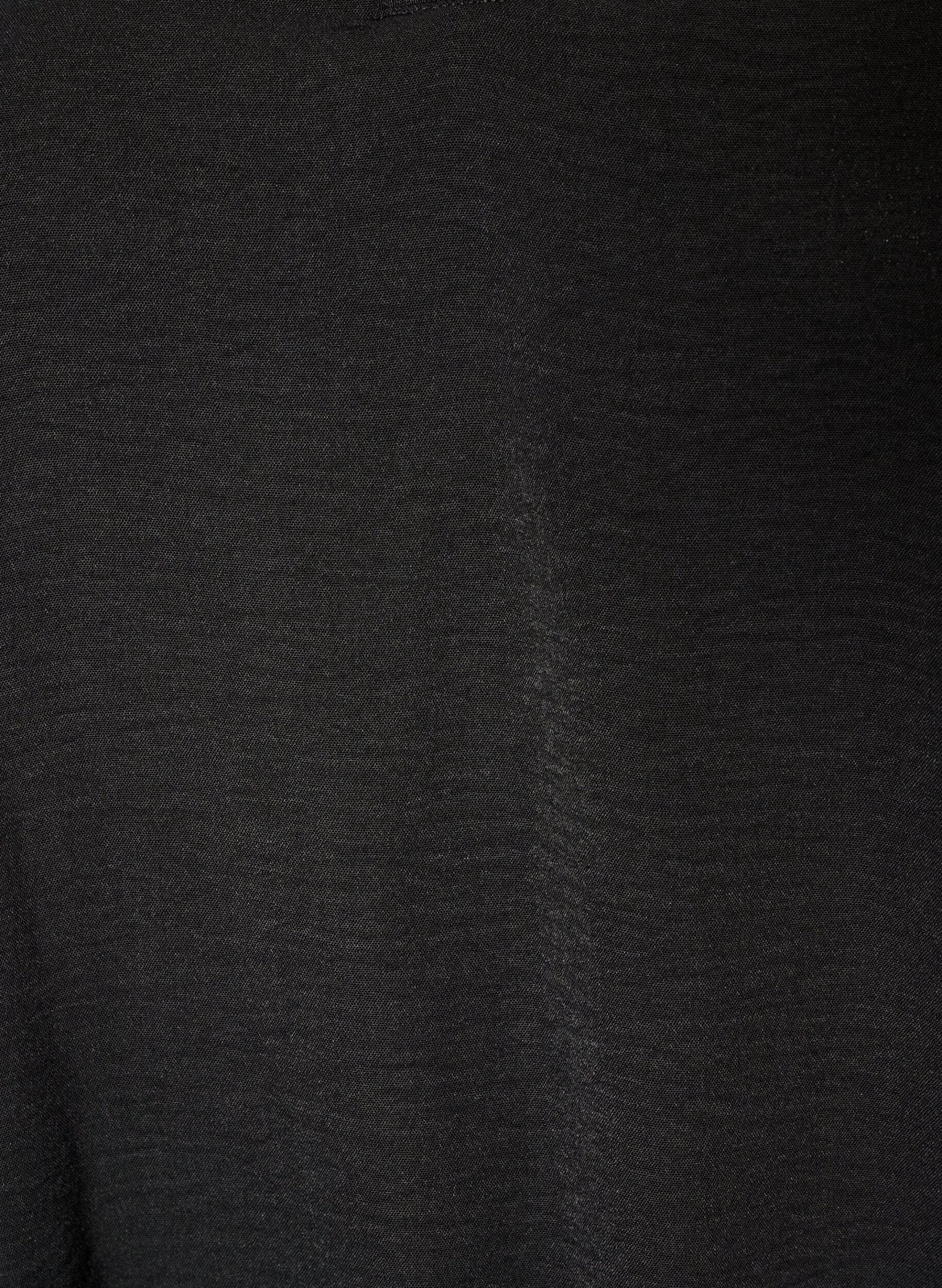 ZizziBluse med ballongsilhuett og V-hals, Svart, Packshot image number 2