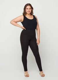 Lange basisleggings, Black, Model