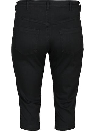 Zizzi Amy capribukser med høyt liv og super slim fit, Svart, Packshot image number 1