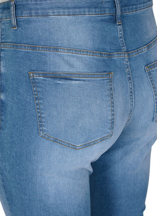 Emily jeans med slim fit og normal høyde i livet, Blue denim, Packshot image number 3
