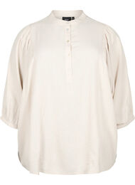 Skjortebluse med 3/4 ermer, Moonbeam