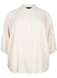 Skjortebluse med 3/4 ermer 
