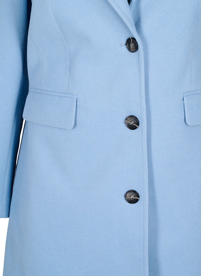 Lang kåpe med en splitt på ryggen, Della Robbia Blue, Packshot