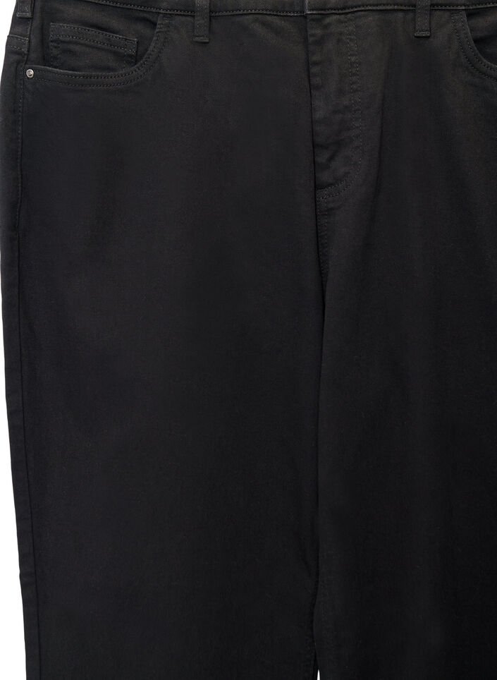 Gemma jeans med høy midje og regular fit, Svart, Packshot image number 2
