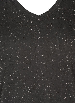 T-skjorte med v-hals, Black, Packshot image number 2