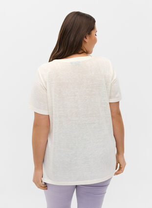 T-skjorte, Warm Off-white, Model image number 1