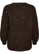 Cardigan med paljetter og knapper, Brun, Packshot image number 1