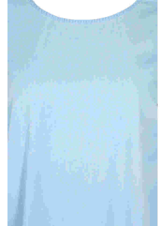 Kortermet denimkjole i bomull, Light blue denim, Packshot image number 2