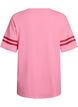 Sporty oversized college T-skjorte, Rosa, Packshot image number 1