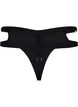 Coated g-streng med string, Black, Packshot image number 1