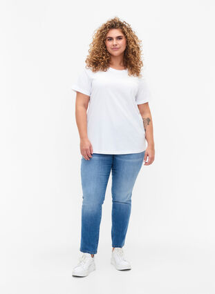 Basis T-skjorte i bomull, Bright White, Model image number 2